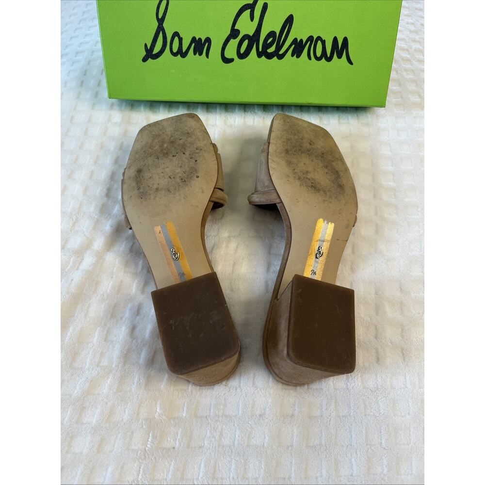 Sam Edelman Taupe Suede Slide Heels - Picture 7 of 16